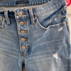 Lucky Brand Bridgette high wasted perforated jeans
